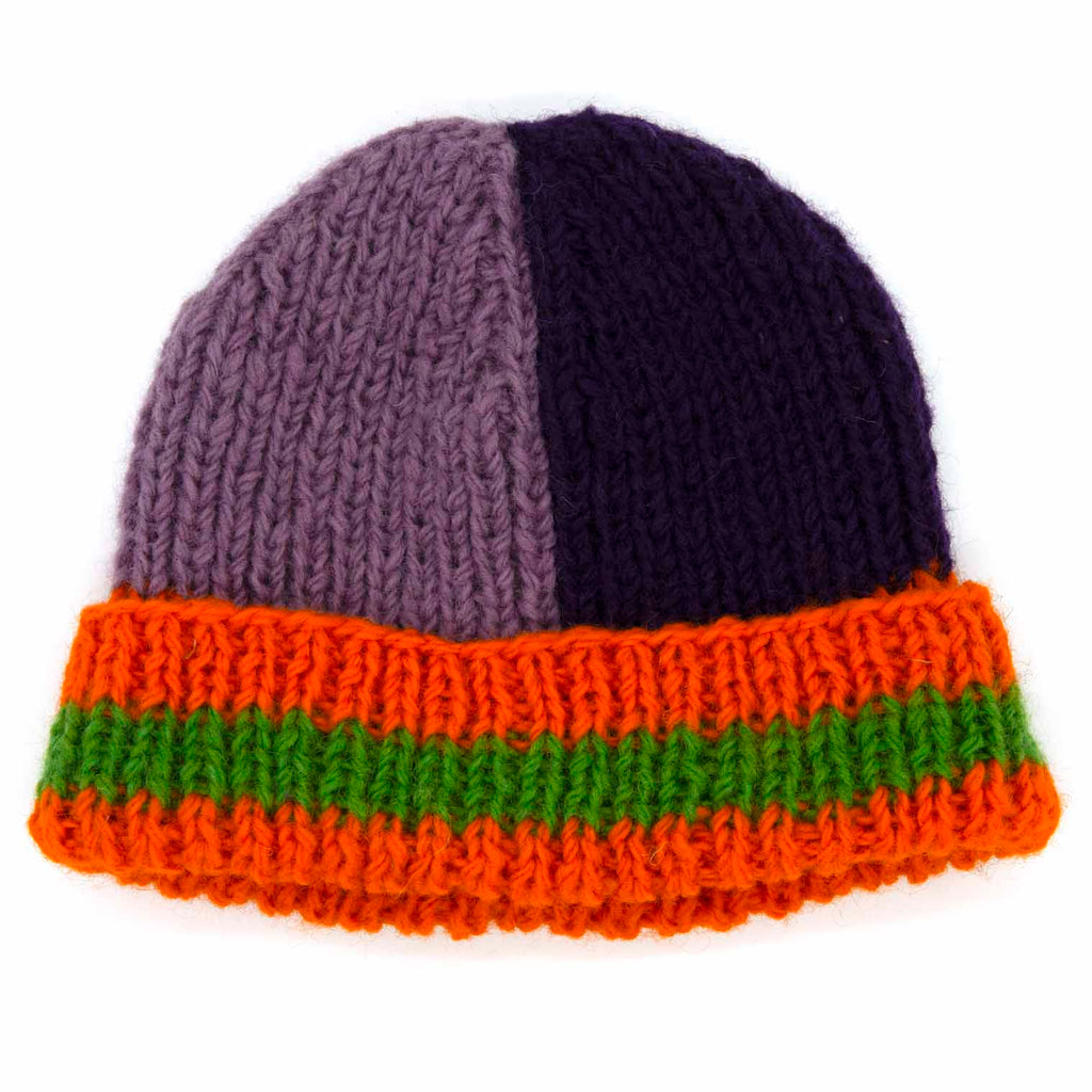 Colour Block Beanie Hat-Hats-Siesta Crafts