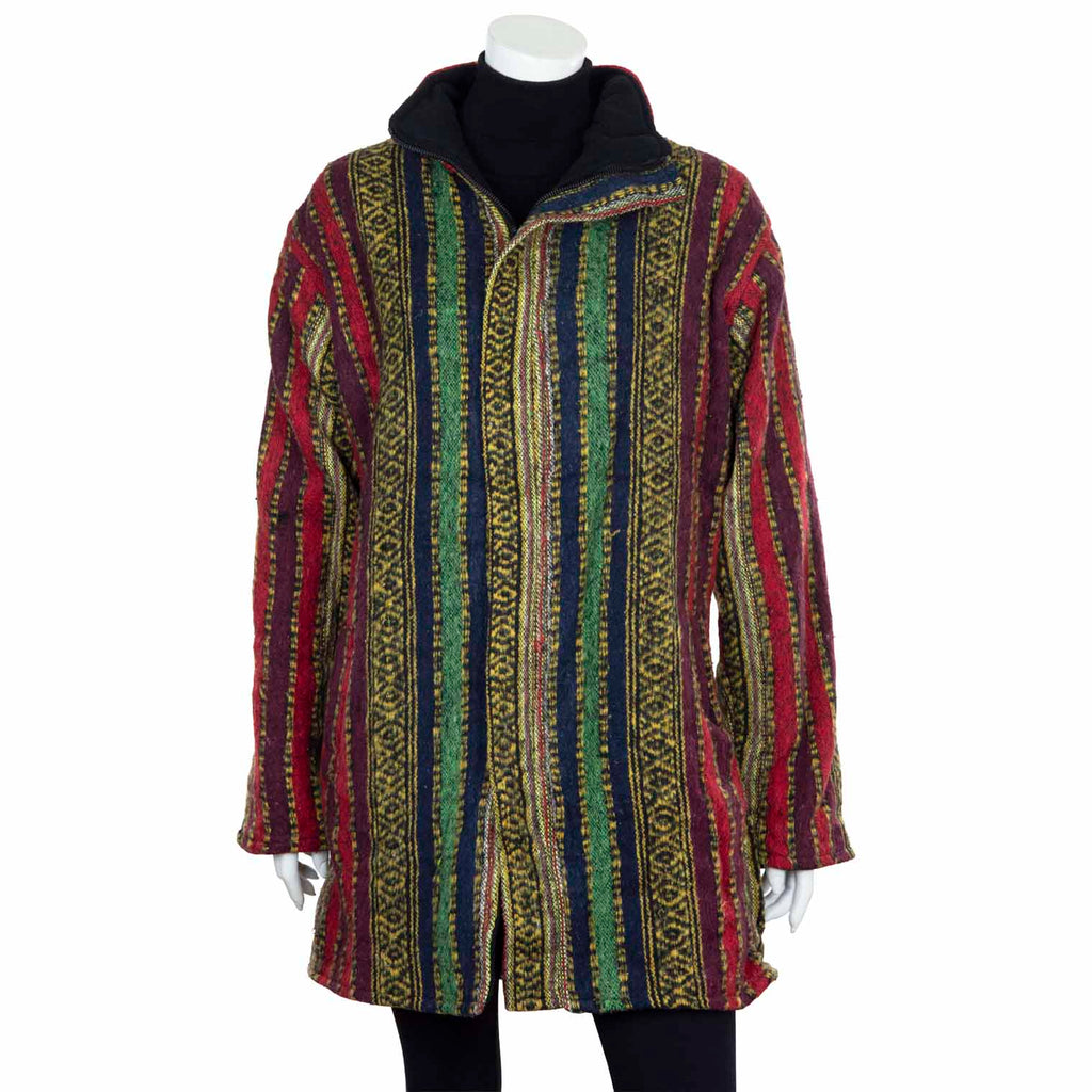 Brushed Gheri Fleece Lined Coat-Coats, Jackets & Ponchos-Siesta Crafts