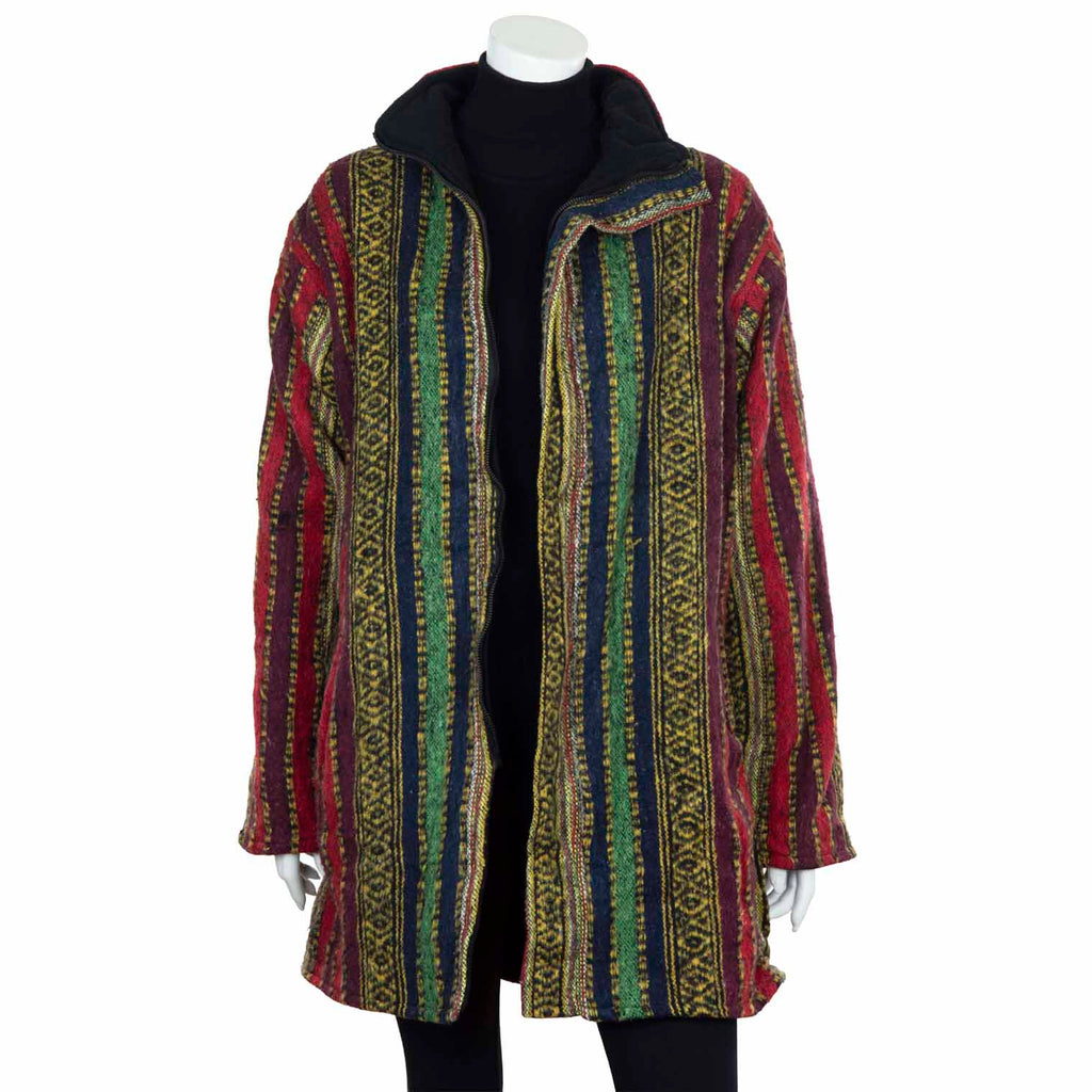 Brushed Gheri Fleece Lined Coat-Coats, Jackets & Ponchos-Siesta Crafts