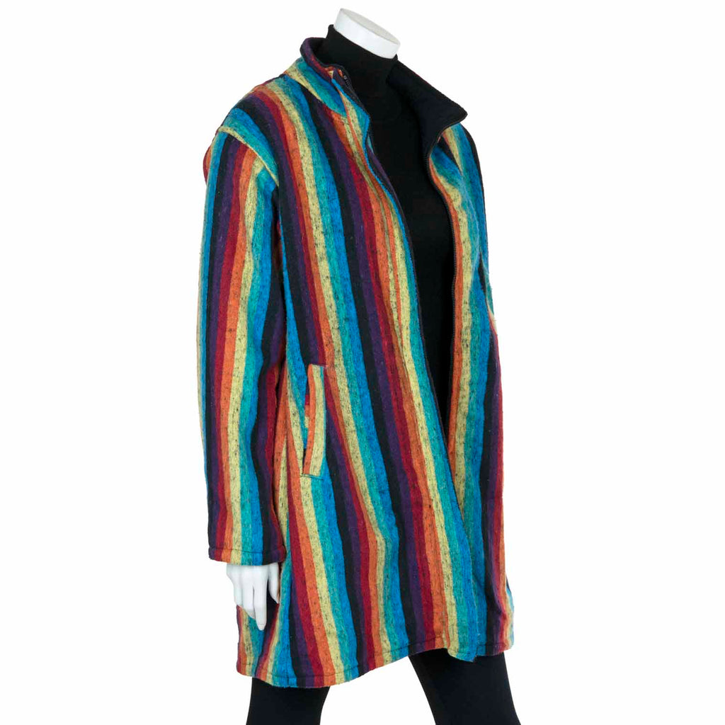 Brushed Gheri Fleece Lined Coat-Coats, Jackets & Ponchos-Siesta Crafts