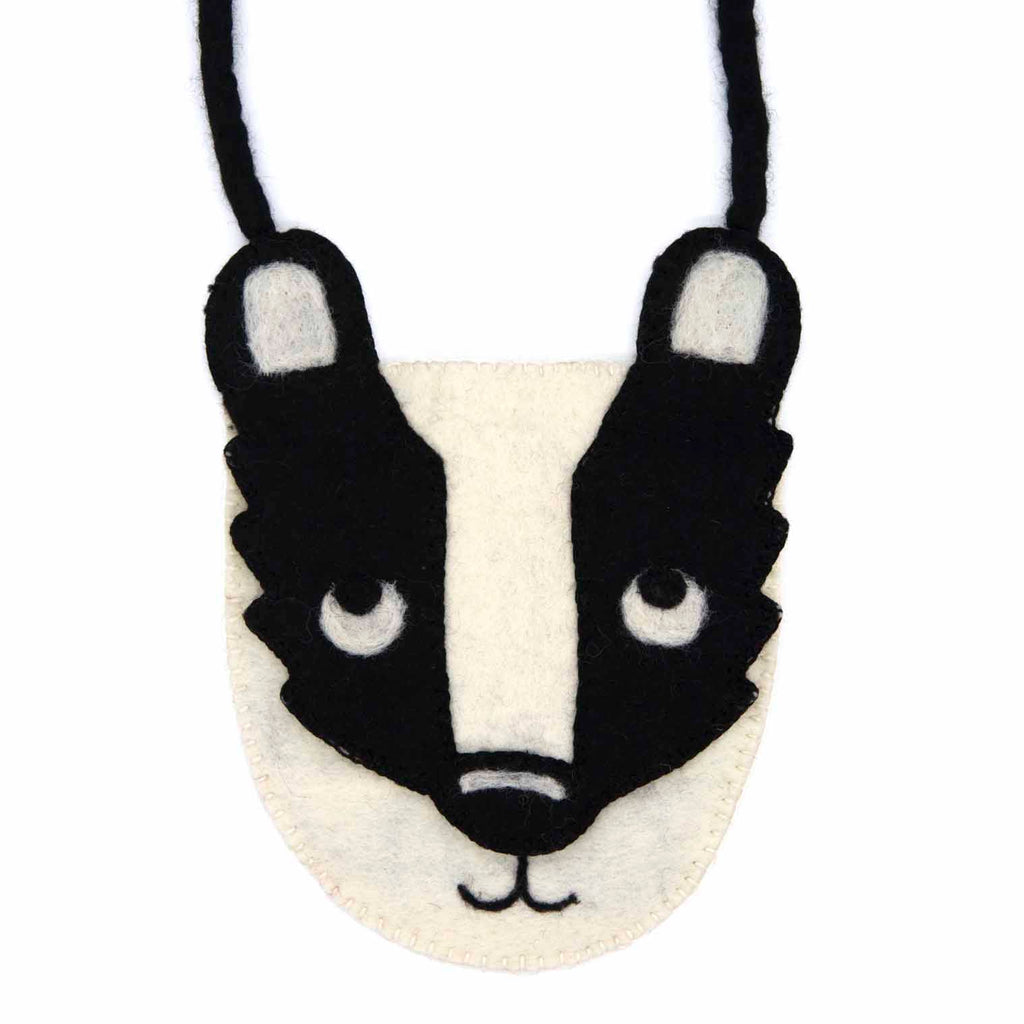 Badger Face Felt Bag-Bags & Purses-Siesta Crafts
