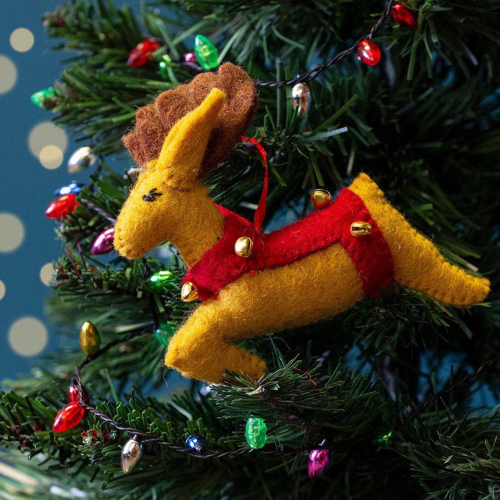 Reindeer Christmas Felt Hanging-Home Décor-Siesta Crafts