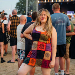 Patchwork Mini Dress-Dresses-Siesta Crafts