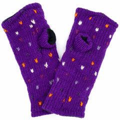 Fleece Lined Fleck Wool Tube Gloves-Gloves-Siesta Crafts
