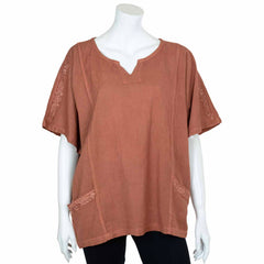 Embroidered Light Cotton Smock Top