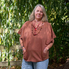 Embroidered Light Cotton Smock Top