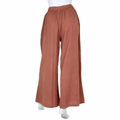 Embroidered Light Cotton Wide-Leg Trousers-Trousers-Siesta Crafts