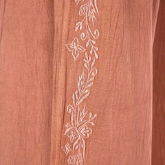 Embroidered Light Cotton Wide-Leg Trousers-Trousers-Siesta Crafts