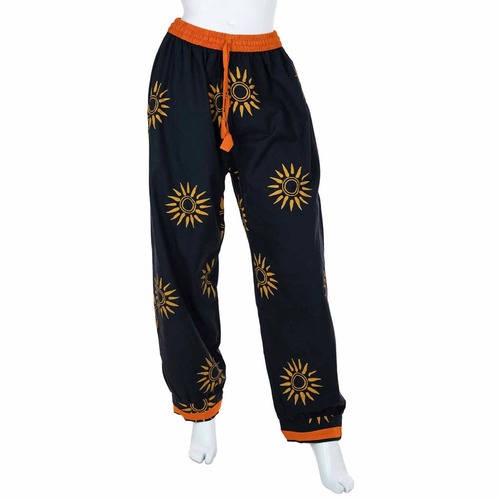 Black Sun Barrel Leg Trousers