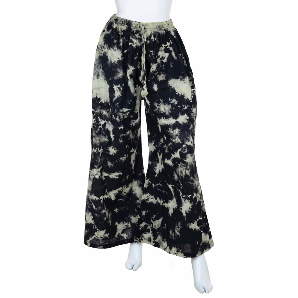 Bleached Tie Dye Palazzo Trousers