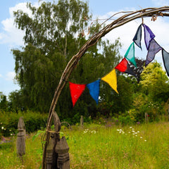Large Flag Recycled Sari Bunting-Home Décor-Siesta Crafts