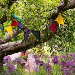 Large Flag Recycled Sari Bunting-Home Décor-Siesta Crafts