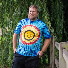 Smiley Tie Dye T-Shirt-T-Shirts-Siesta Crafts