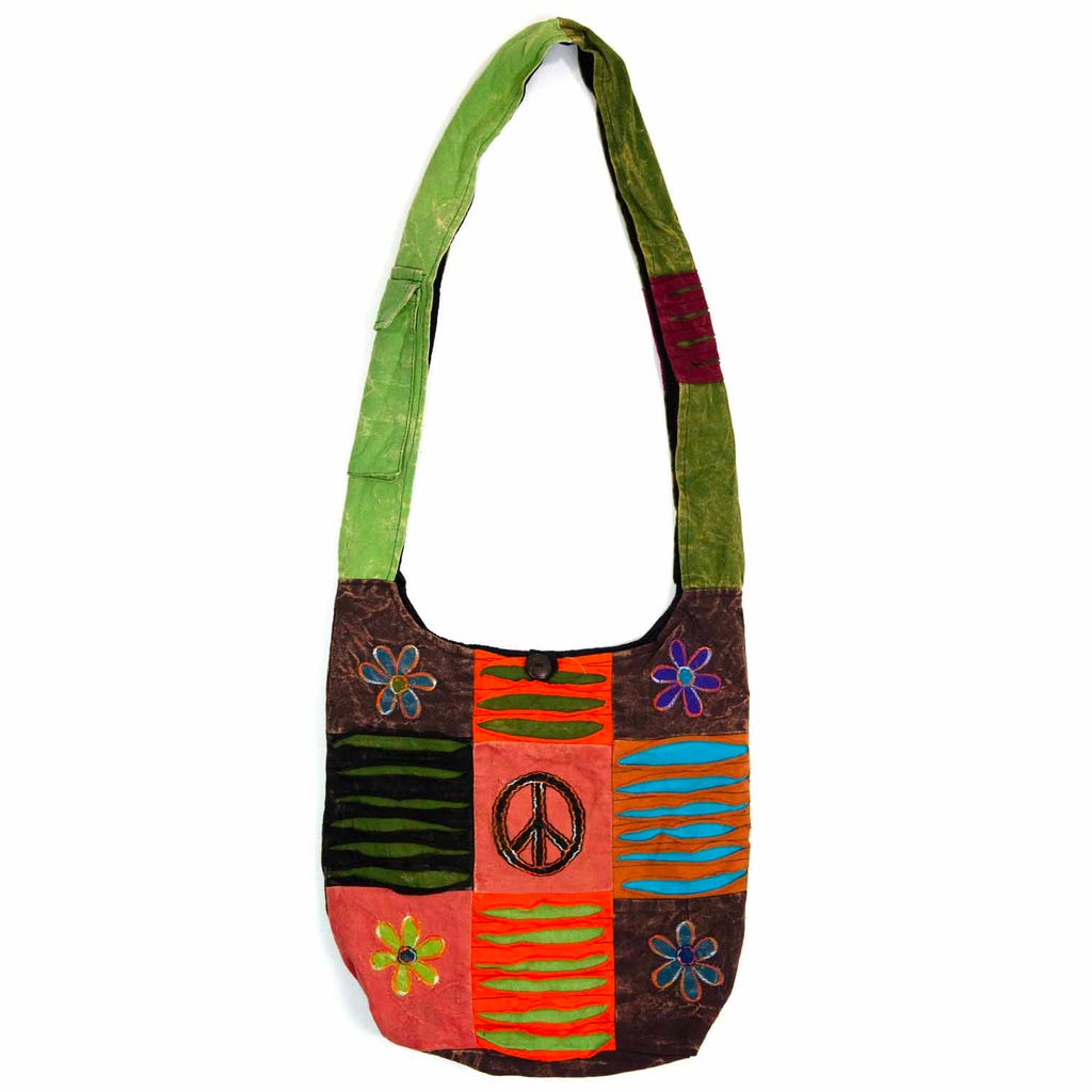 Patchwork Hippy Bag-Bags & Purses-Siesta Crafts