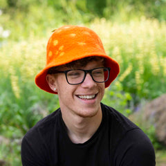 Orange Felt Hat-Hats-Siesta Crafts