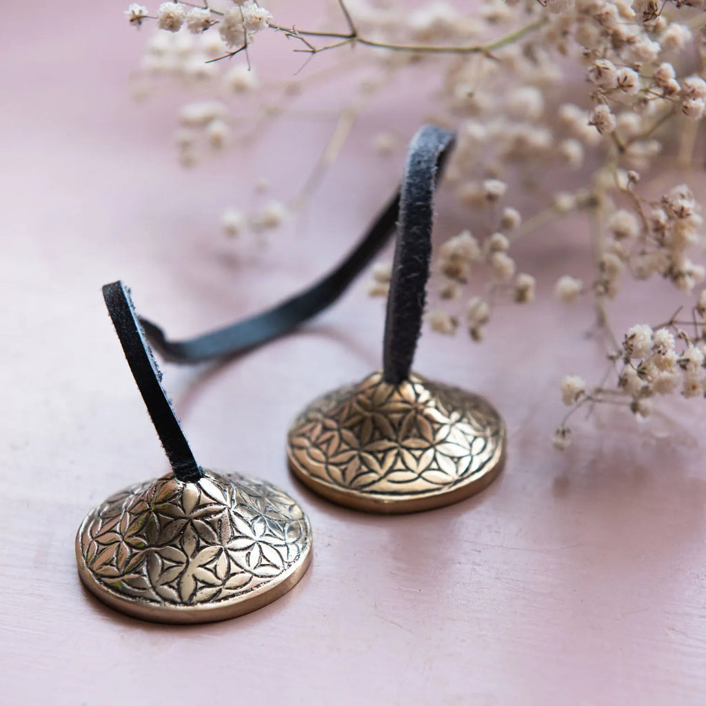 Mini Flower of Life Tingsha-Chimes & Bells-Siesta Crafts