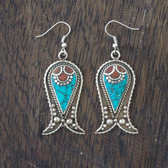 Metal Tails Earrings-Earrings-Siesta Crafts
