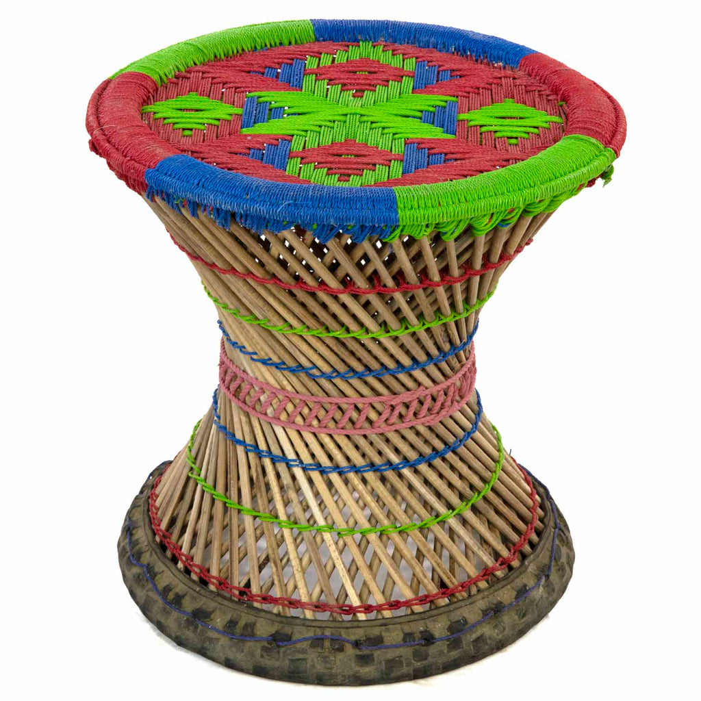 Large Mudha Bamboo Stool-Furniture-Siesta Crafts