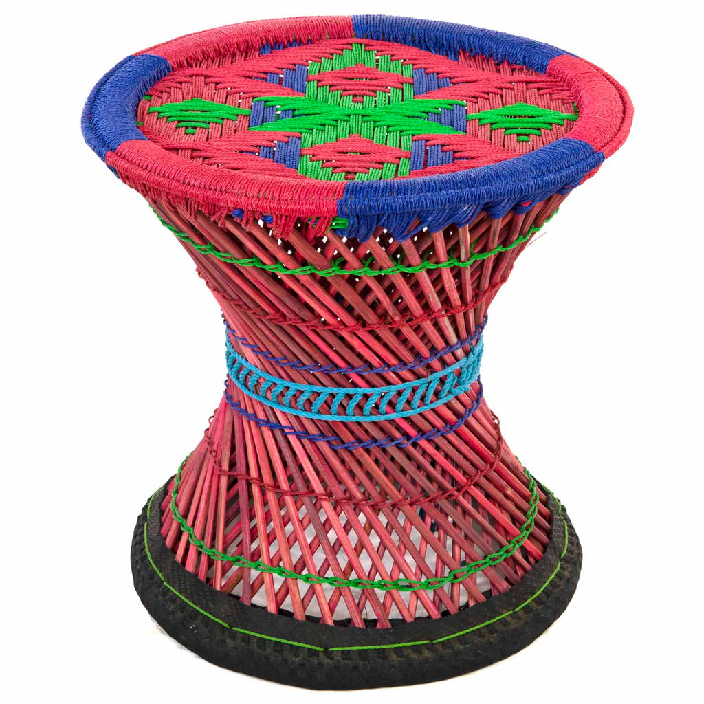Large Mudha Bamboo Stool-Furniture-Siesta Crafts