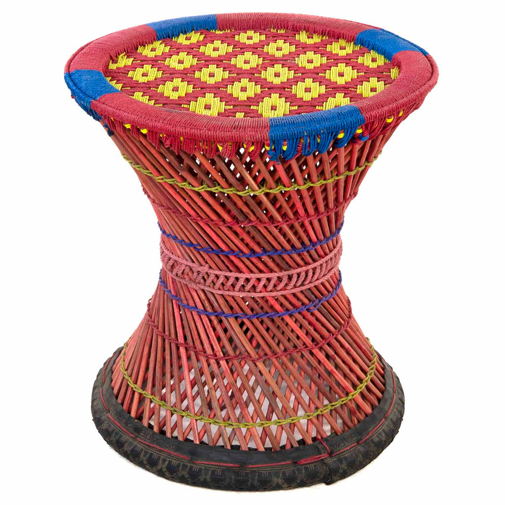 Large Mudha Bamboo Stool-Furniture-Siesta Crafts
