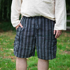 Nepalese Stripe Board Shorts-Shorts-Siesta Crafts