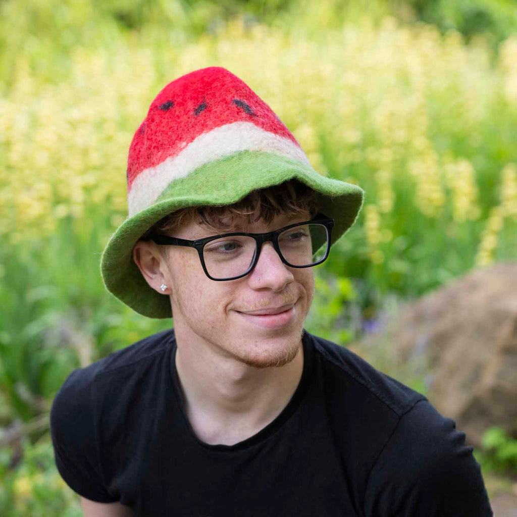 Watermelon Felt Hat-Hats-Siesta Crafts