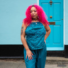 Recycled Sari Knot Back Top-Tops-Siesta Crafts