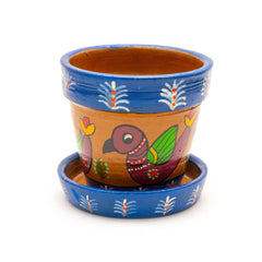 Mithila Flower Pot and Saucer Small-Plant Pots, Vases & Hangers-Siesta Crafts