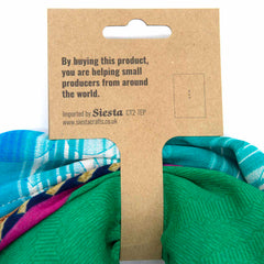 Recycled Sari Patch Scarf-Scarves-Siesta Crafts