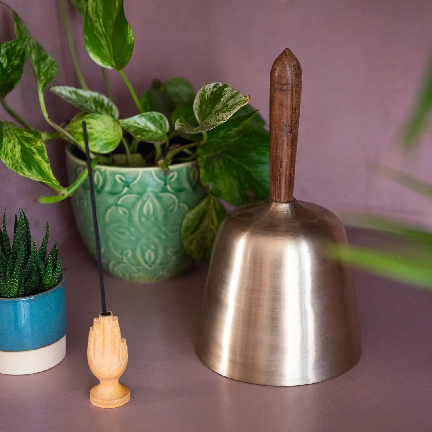 Handle Singing Bowl Large-Singing Bowls-Siesta Crafts