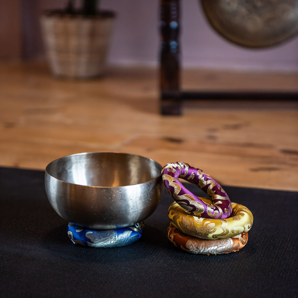 Doughnut Singing Bowl Cushion 11cm-Singing Bowls-Siesta Crafts