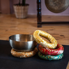 Doughnut Singing Bowl Cushion 21cm-Singing Bowls-Siesta Crafts