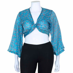 Recycled Sari Wrap Top-Tops-Siesta Crafts
