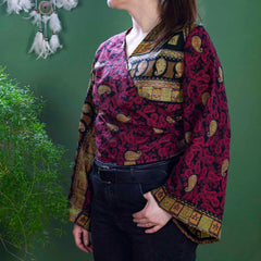 Recycled Sari Wrap Top-Tops-Siesta Crafts
