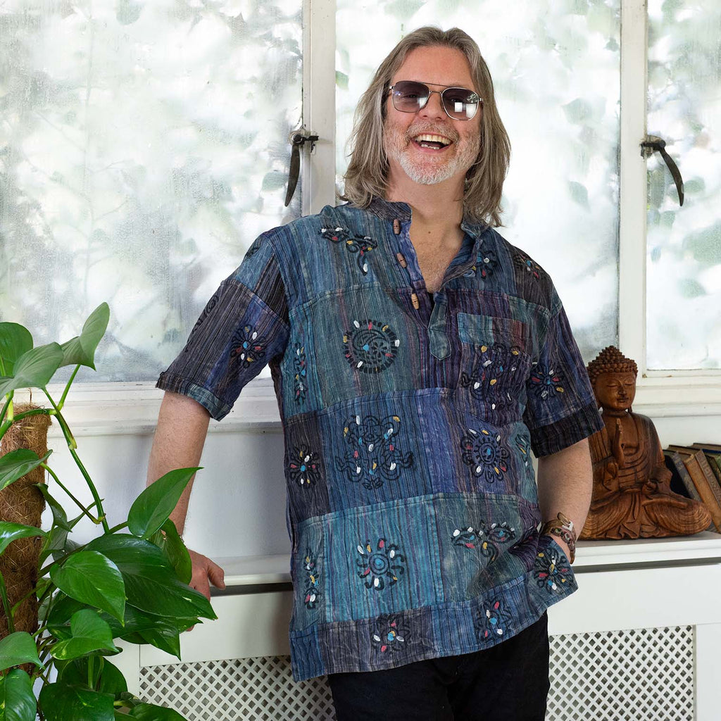 Short Sleeve Patch Kurta-Shirts-Siesta Crafts