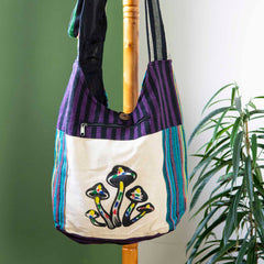 Printed Cotton Shoulder Bag-Bags & Purses-Siesta Crafts