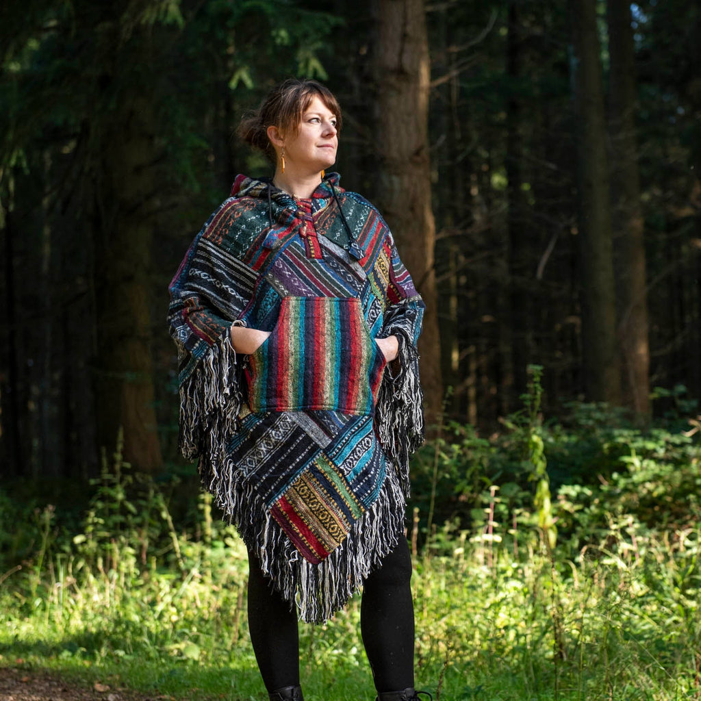 Triangle Patch Poncho-Coats, Jackets & Ponchos-Siesta Crafts