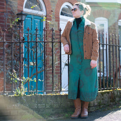 Om Fabric Long Shirt Dress-Dresses-Siesta Crafts