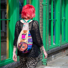 Recycled Sari Patch Backpack-Bags & Purses-Siesta Crafts