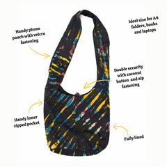 Tie Dye Shoulder Bag-Bags & Purses-Siesta Crafts