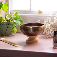 Mustang Carved Singing Bowl-Singing Bowls-Siesta Crafts