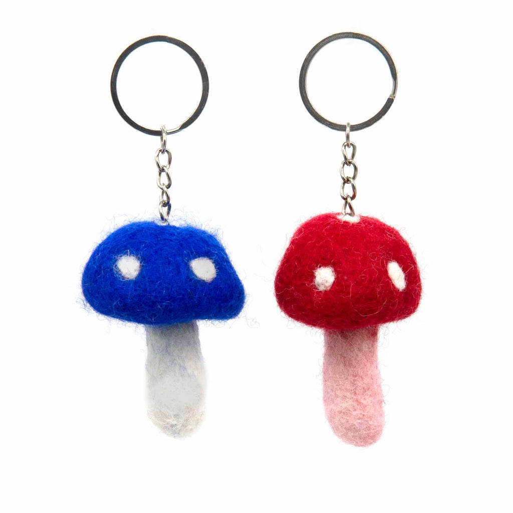 Mushroom Felt Keyring-Keyrings & Bag Charms-Siesta Crafts