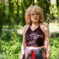 Mushroom Design Halter Neck Top-Tops-Siesta Crafts