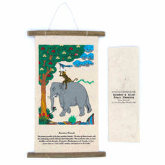 Lokta Deity Scroll - Four Friends-Buddhism-Siesta Crafts