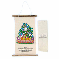 Lokta Deity Scroll - White Tara-Buddhism-Siesta Crafts