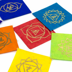 Long Lokta Paper Chakra String - Large-Buddhism-Siesta Crafts