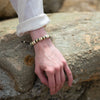 Bone Bead Bracelet - White-Bracelets & Wristbands-Siesta Crafts