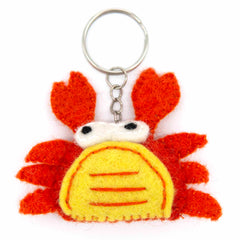Crab Felt Keyring-Keyrings & Bag Charms-Siesta Crafts