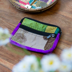 Recycled Sari Double Zip Purse-Bags & Purses-Siesta Crafts