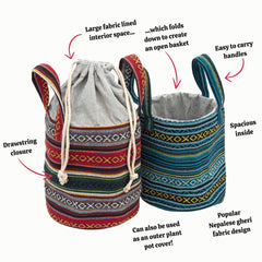 Gheri Drawstring Picnic Bag-Bags & Purses-Siesta Crafts